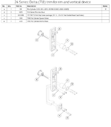 24 Series Delta (718) trim for concealed device